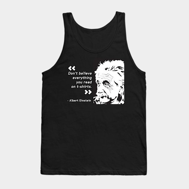 Albert Einstein's quote on what you can read Tank Top by Hoglob